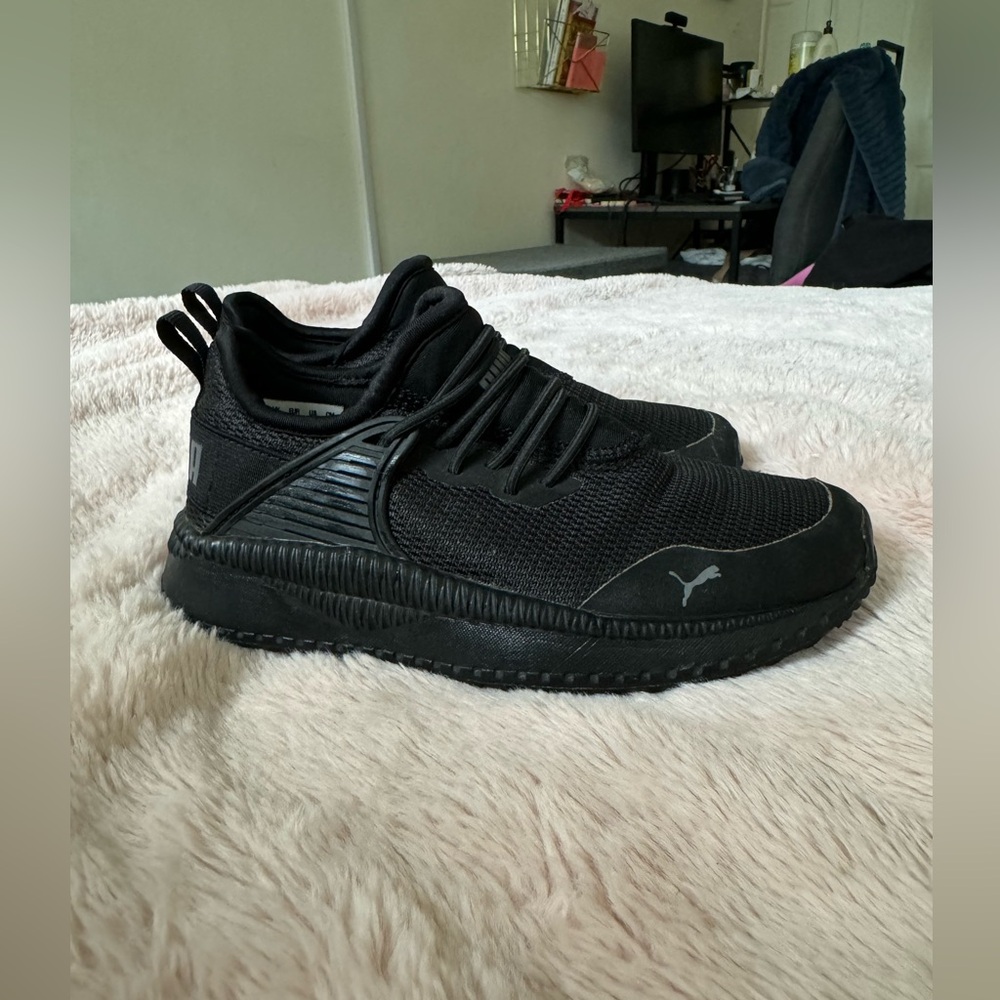 Puma black slip on sneakers 13c